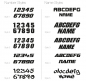 Preview: CustomDecal Customizer | name, number and fontsize Styles Name and Number