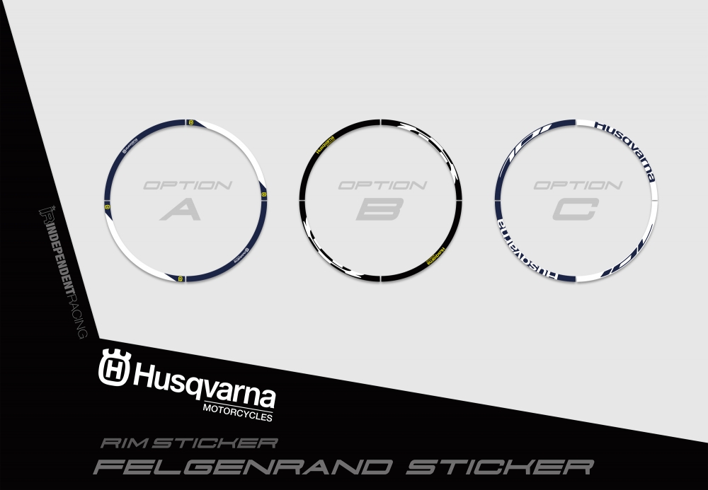 Husqvarna 701 SM  | Dekor Stock 2B | Felgenrandaufkleber