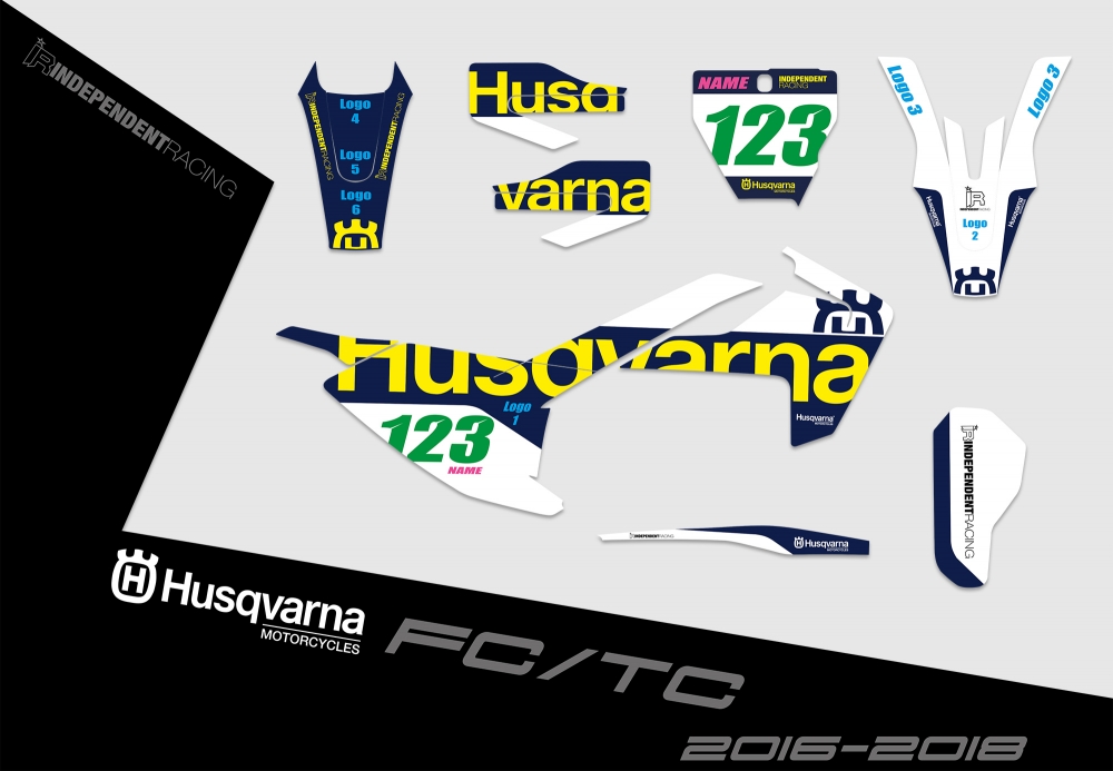 Husqvarna FC-TC 2016 - 2018 | Dekor Factory 2A | 2D-Ansicht