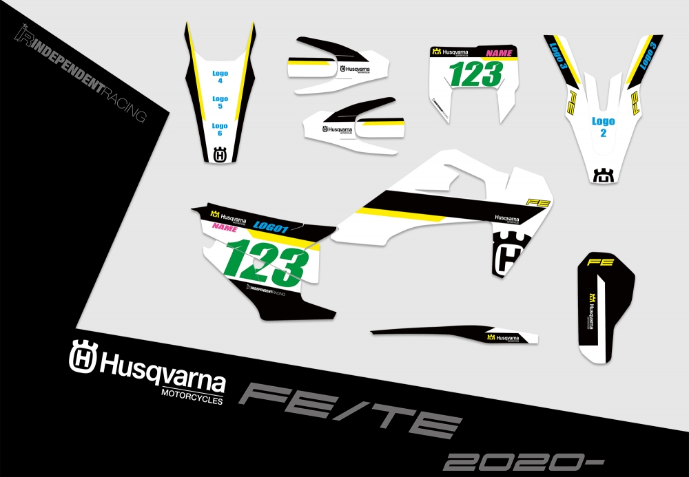 Husqvarna FE-TE from 2020 | Decal Factory 3A | 2D view