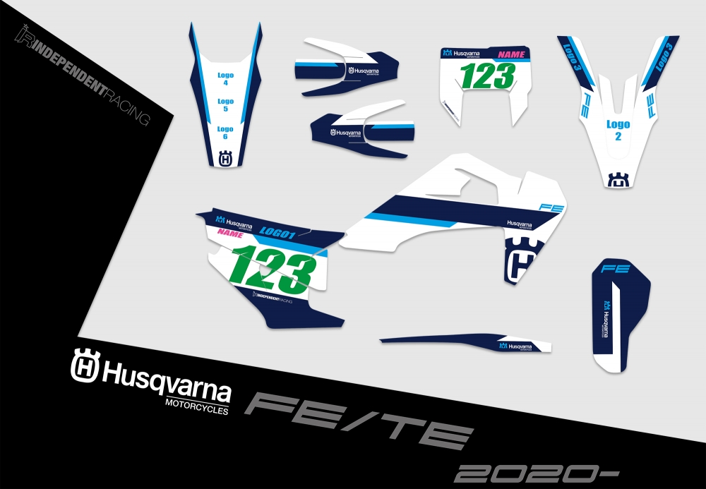 Husqvarna FE-TE from 2020 | Decal Factory 3B | 2D view
