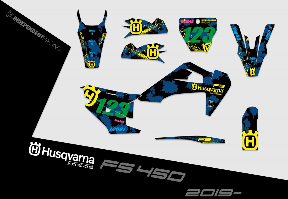 Husqvarna FS 450 from 2019 | Decal Stock 3A | 2D view