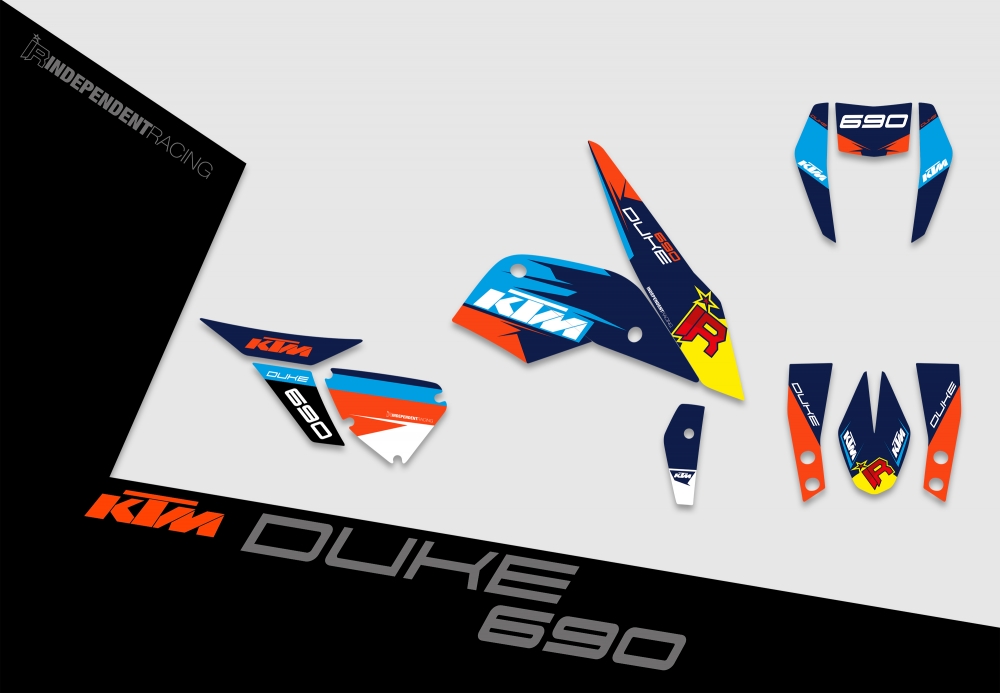 KTM Duke 690 | Decal Stock 1A | 2D view