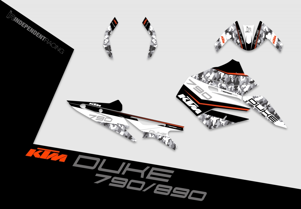 KTM Duke 790/890 | Dekor Stock 2A | 2D-Ansicht