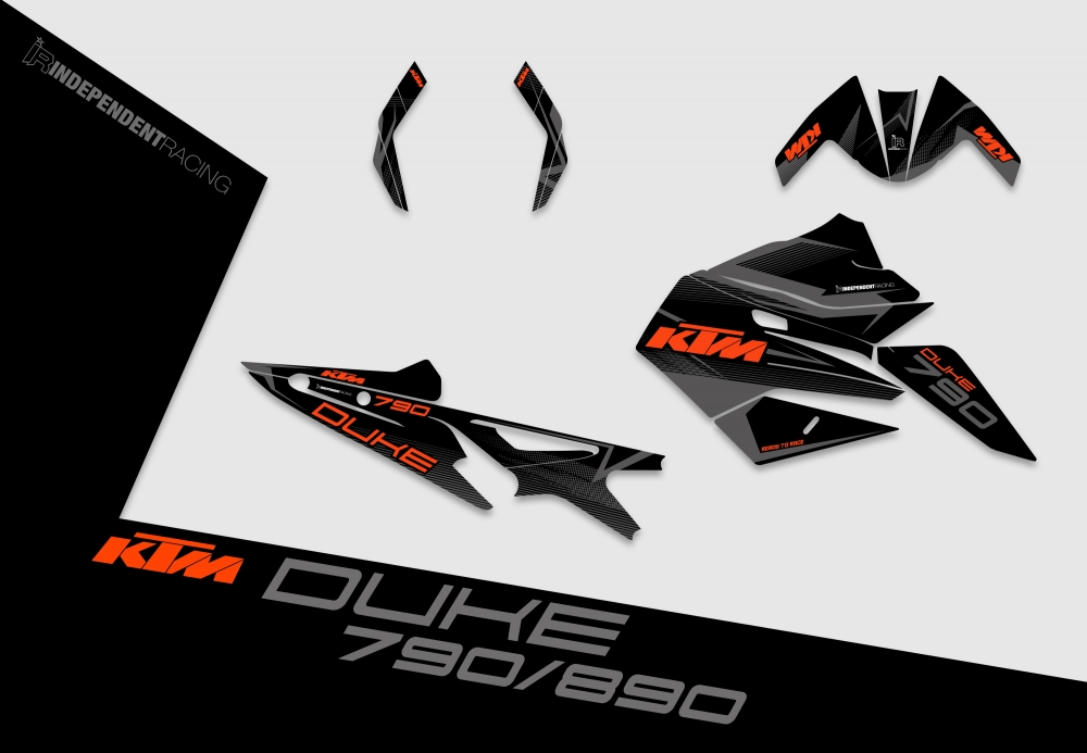 KTM Duke 790/890 | Dekor Stock 3A | 2D-Ansicht