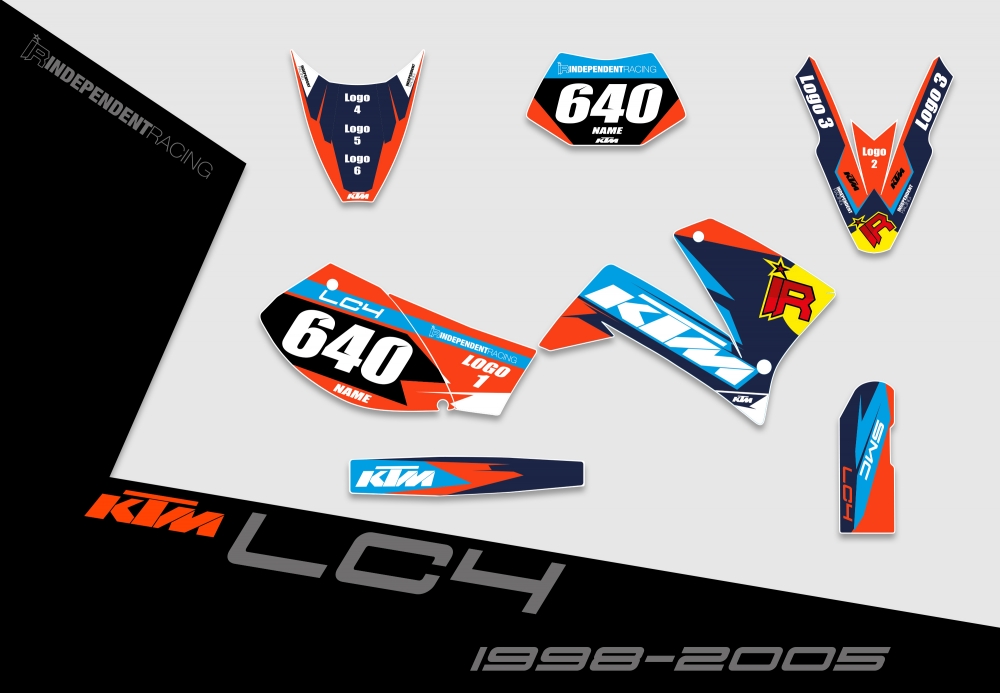 KTM Lc4 1999 - 2004 | Decal Factory 2B | 2D view