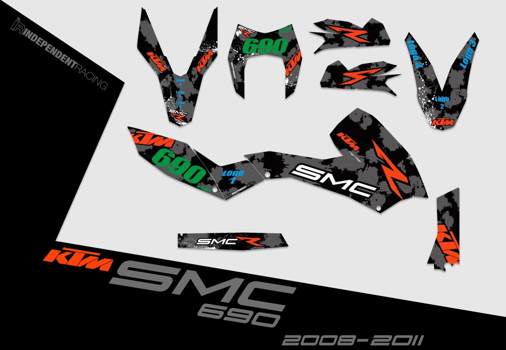 KTM 690 SMC 2008 - 2017 | Decal Works 3A | 2D view