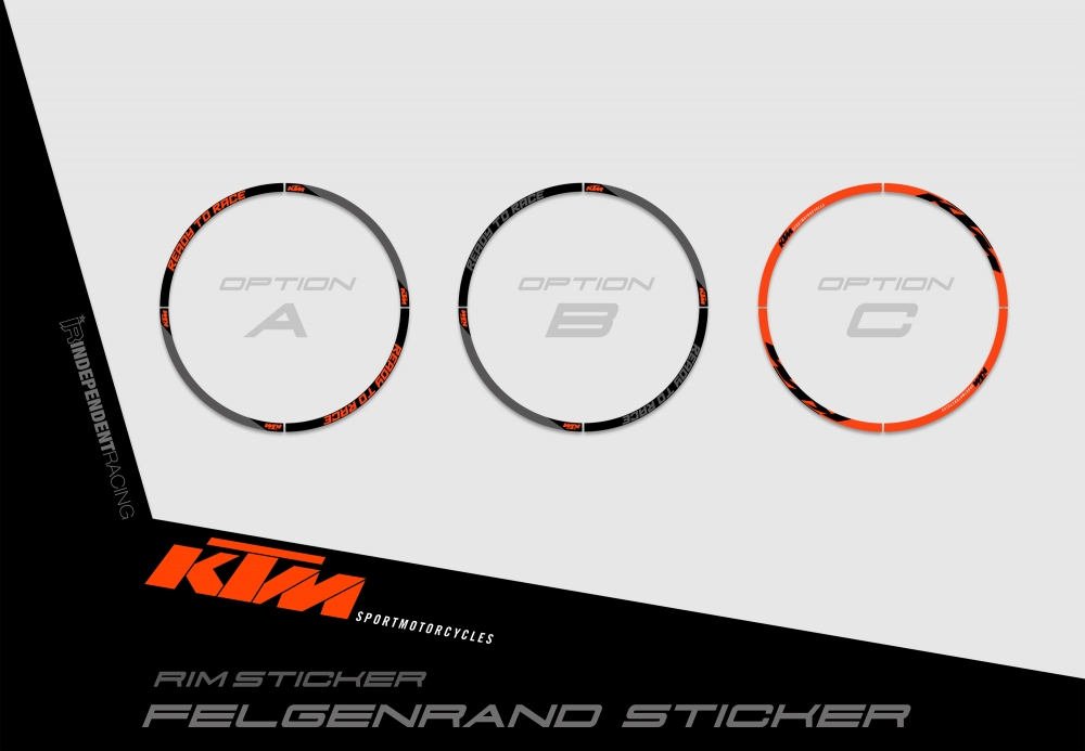 KTM 690 SMC/SMCR 2008 - 2017 | Decal Stock 2B |  Rimsticker