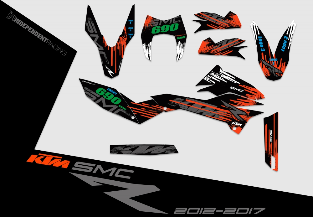 KTM 690 SMCR 2008 - 2017 | Decal Works 2A | 2D view