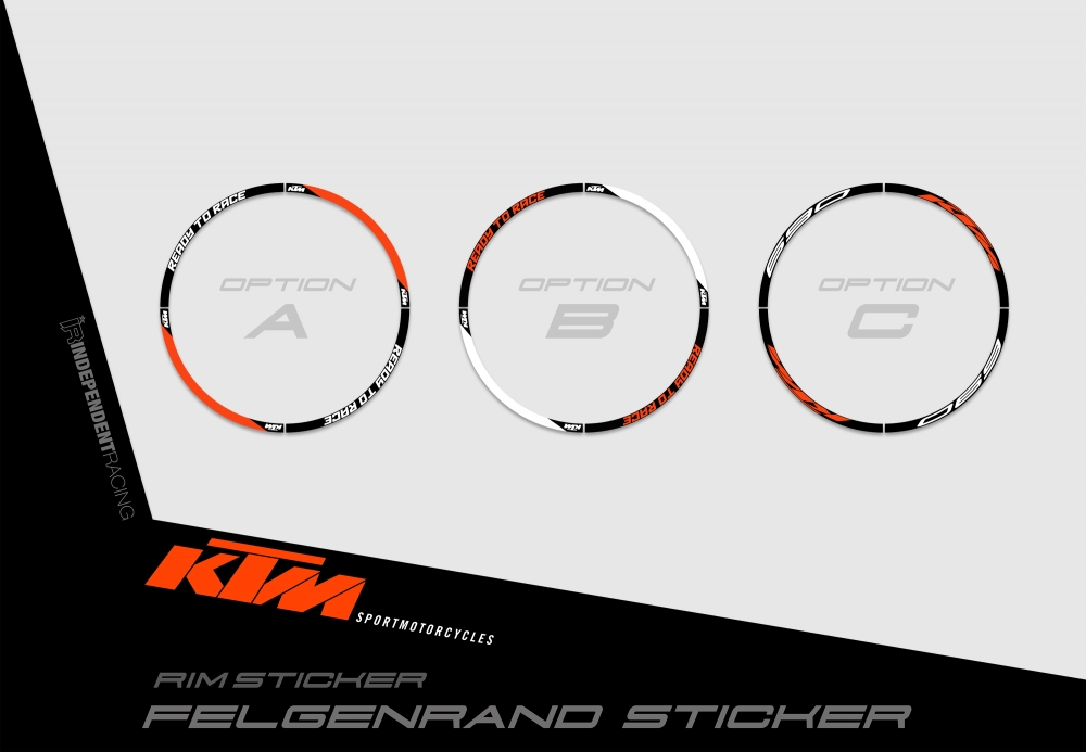KTM 690 SMCR ab 2019 | Dekor Factory 2A | Felgenrandaufkleber