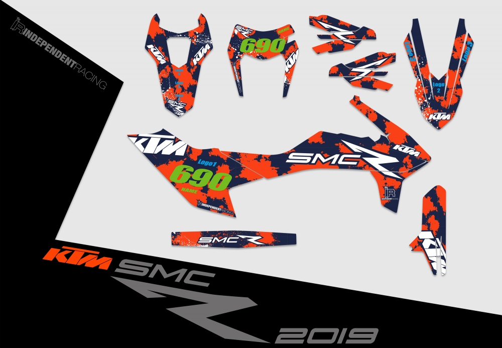 KTM 690 SMCR from 2019 | Decal Works 3B | 2D view
