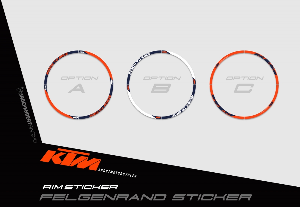 KTM 690 SMCR from 2019 | Decal Works 3B |  Rimsticker