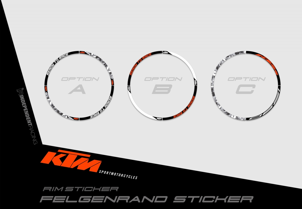KTM Superduke 1290 2017 - 2019 | Decal Stock 2A |  Rimsticker