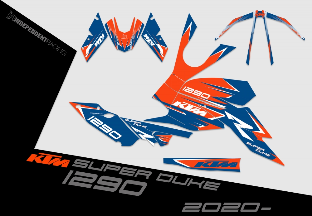 KTM Superduke 1290 ab 2020 | Dekor Factory 1B | 2D-Ansicht