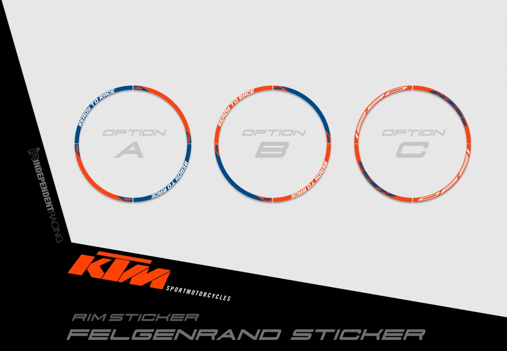 KTM Superduke 1290 ab 2020 | Dekor Factory 1B | Felgenrandaufkleber