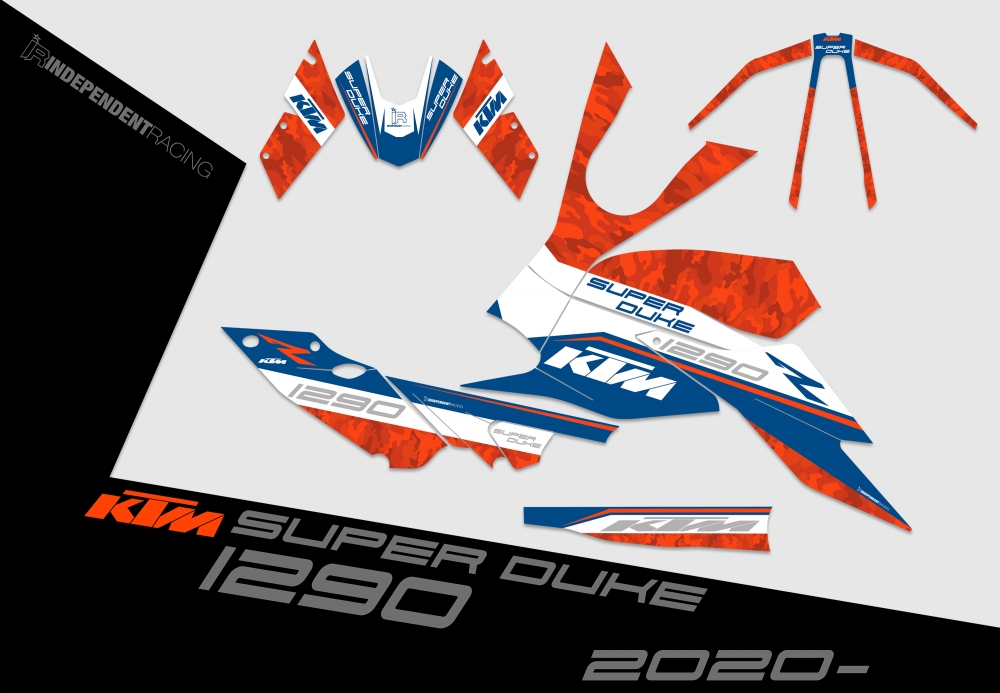 KTM Superduke 1290 from 2020 | Decal Stock 2B | 2D view