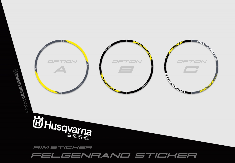 Husqvarna 701 SM  | Dekor Stock 3A | Felgenrandaufkleber