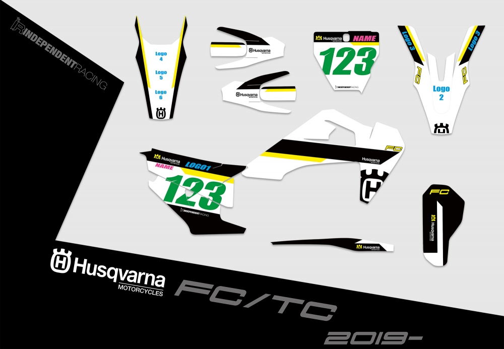 Husqvarna FC-TC from 2019 | Decal Factory 3A |  2D view