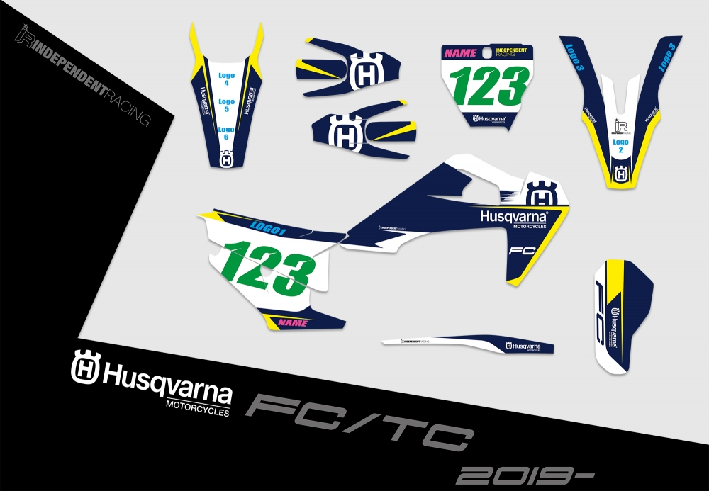 Husqvarna FC-TC from 2019 | Decal Stock 1A |  2D view