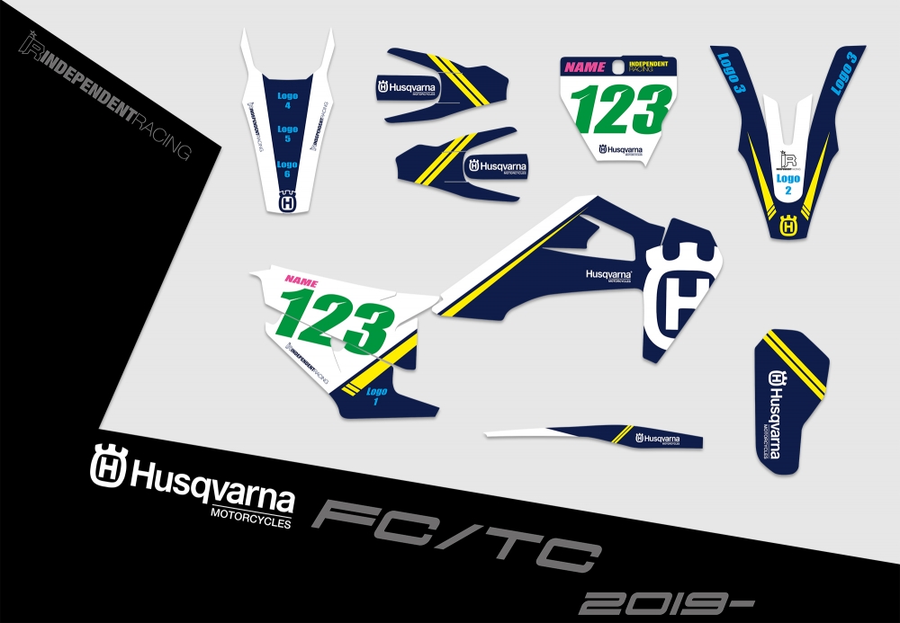 Husqvarna FC-TC from 2019 | Decal Stock 2A |  2D view