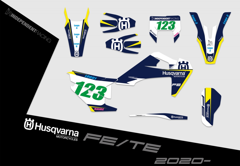 Husqvarna FE-TE from 2020 | Decal Stock 1A | 2D view