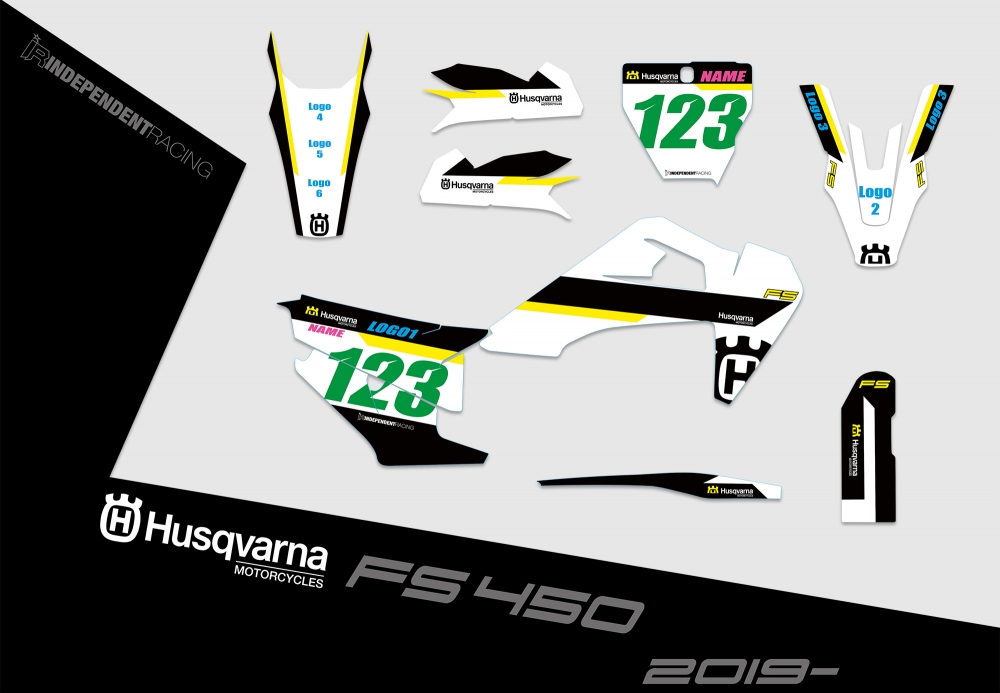 Husqvarna FS 450 from 2019 | Decal Factory 3A | 2D view