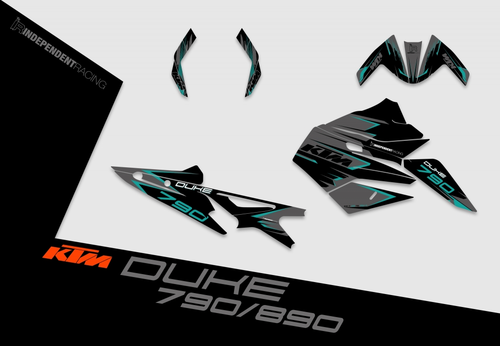 KTM Duke 790/890 | Dekor Factory 1B | 2D-Ansicht
