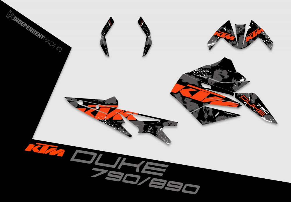 KTM Duke 790/890 | Dekor Factory 3A | 2D-Ansicht