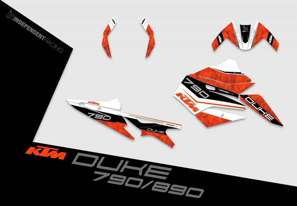 KTM Duke 790/890 | Dekor Stock 2B | 2D-Ansicht