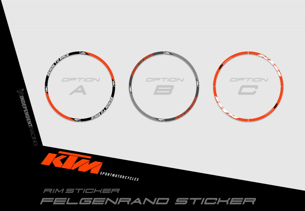 KTM Lc4 2005 - 2007 | Decal Stock 2A |  Rimsticker