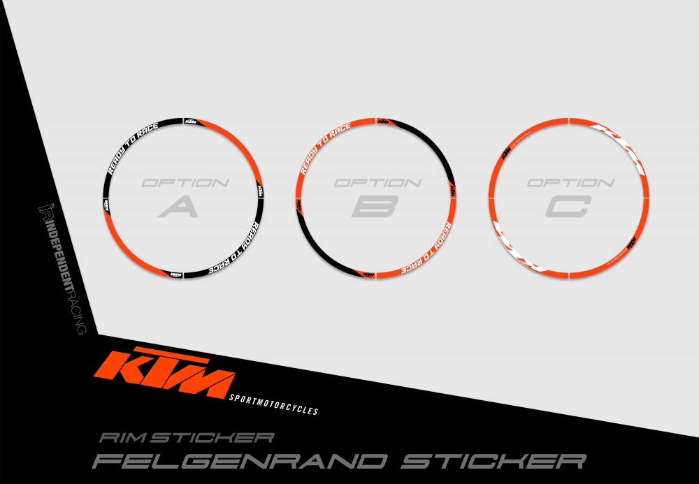 KTM Lc4 1999 - 2004 | Decal Factory 2A |  Rimsticker