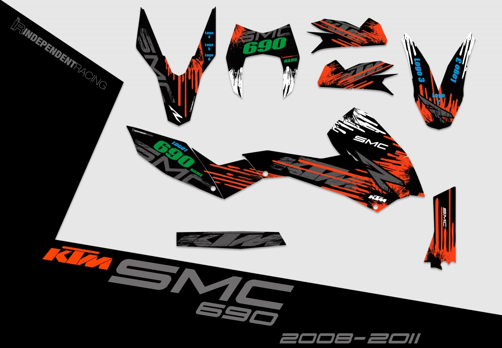 KTM 690 SMC 2008 - 2017 | Decal Works 2A | 2D view