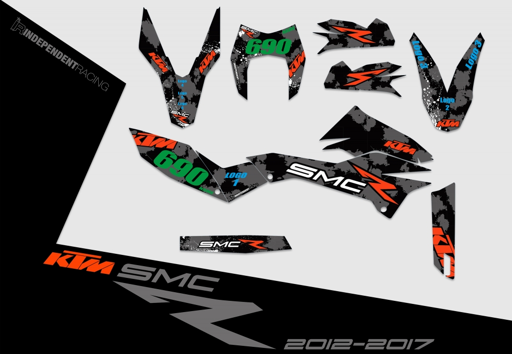 KTM 690 SMCR 2008 - 2017 | Decal Works 3A | 2D view