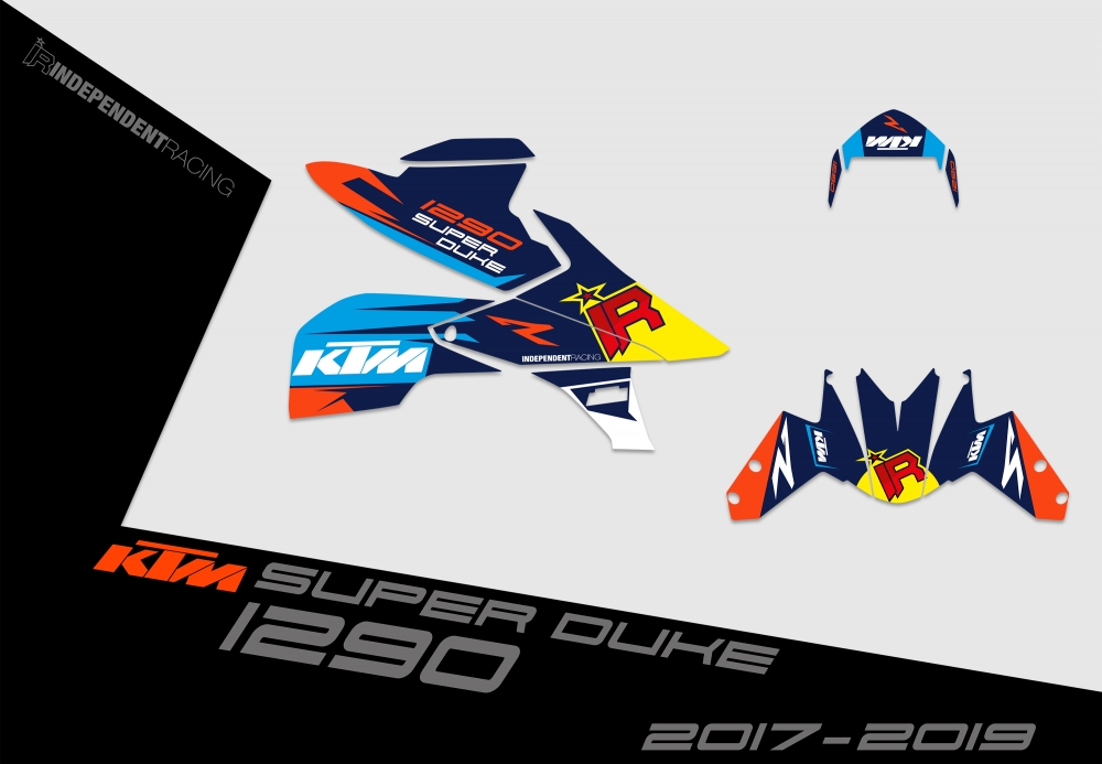 KTM Superduke 1290 2017 - 2019 | Decal Stock 1A | 2D view