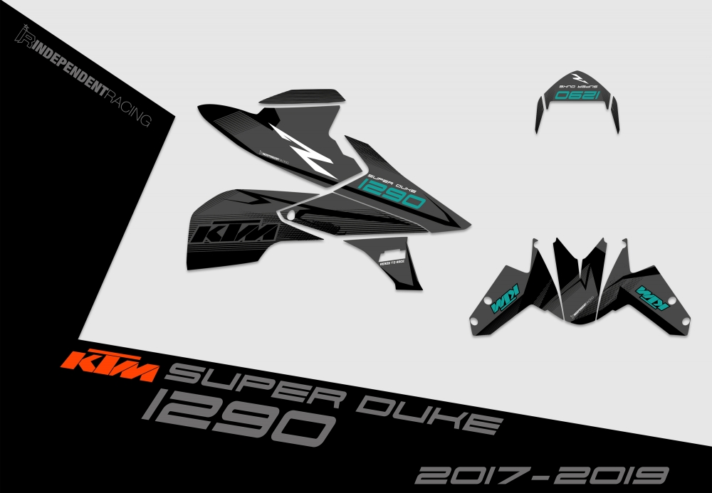 KTM Superduke 1290 2017 - 2019 | Decal Stock 3B | 2D view