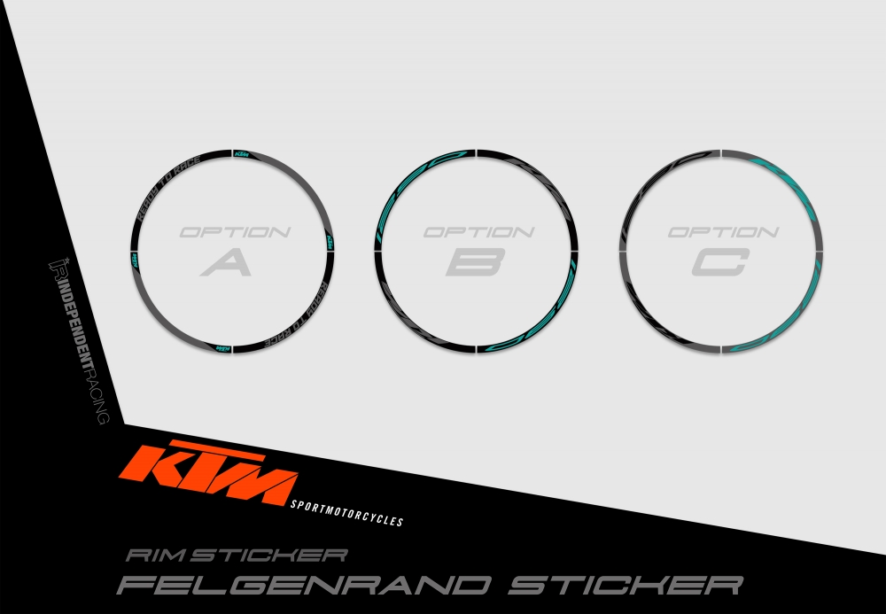 KTM Superduke 1290 2017 - 2019 | Decal Stock 3B |  Rimsticker