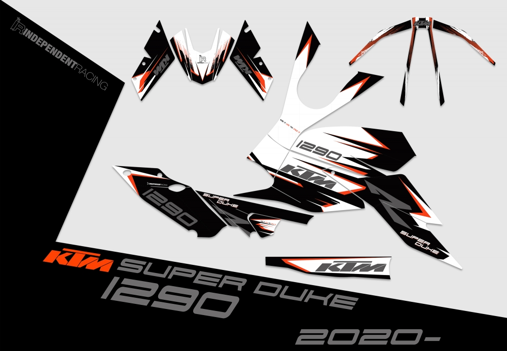 KTM Superduke 1290 ab 2020 | Dekor Factory 1A | 2D-Ansicht