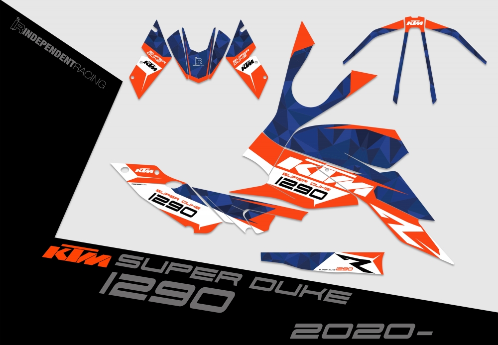 KTM Superduke 1290 ab 2020 | Dekor Factory 2A | 2D-Ansicht