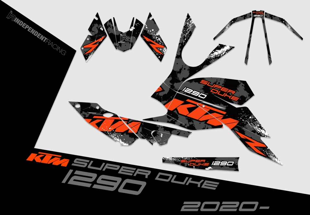 KTM Superduke 1290 ab 2020 | Dekor Factory 3A | 2D-Ansicht
