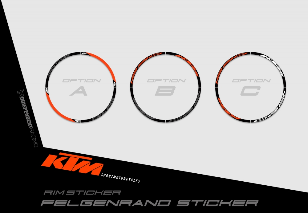 KTM Superduke 1290 ab 2020 | Dekor Factory 3A | Felgenrandaufkleber
