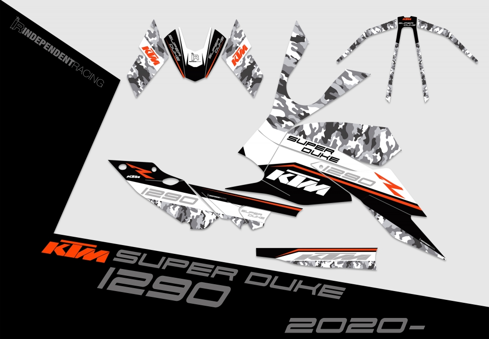 KTM Superduke 1290 from 2020 | Decal Stock 2A | 2D view